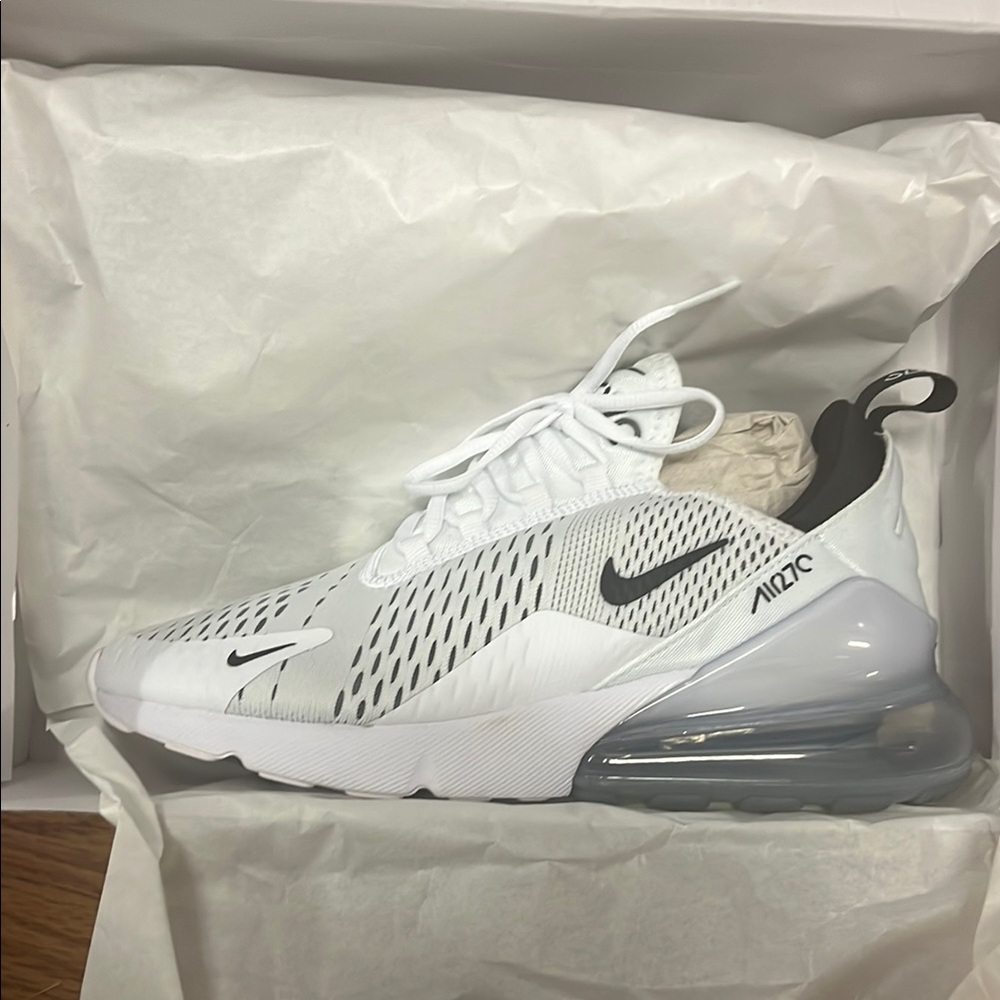 Nike Air Max 270 White and Black Men's Shoes